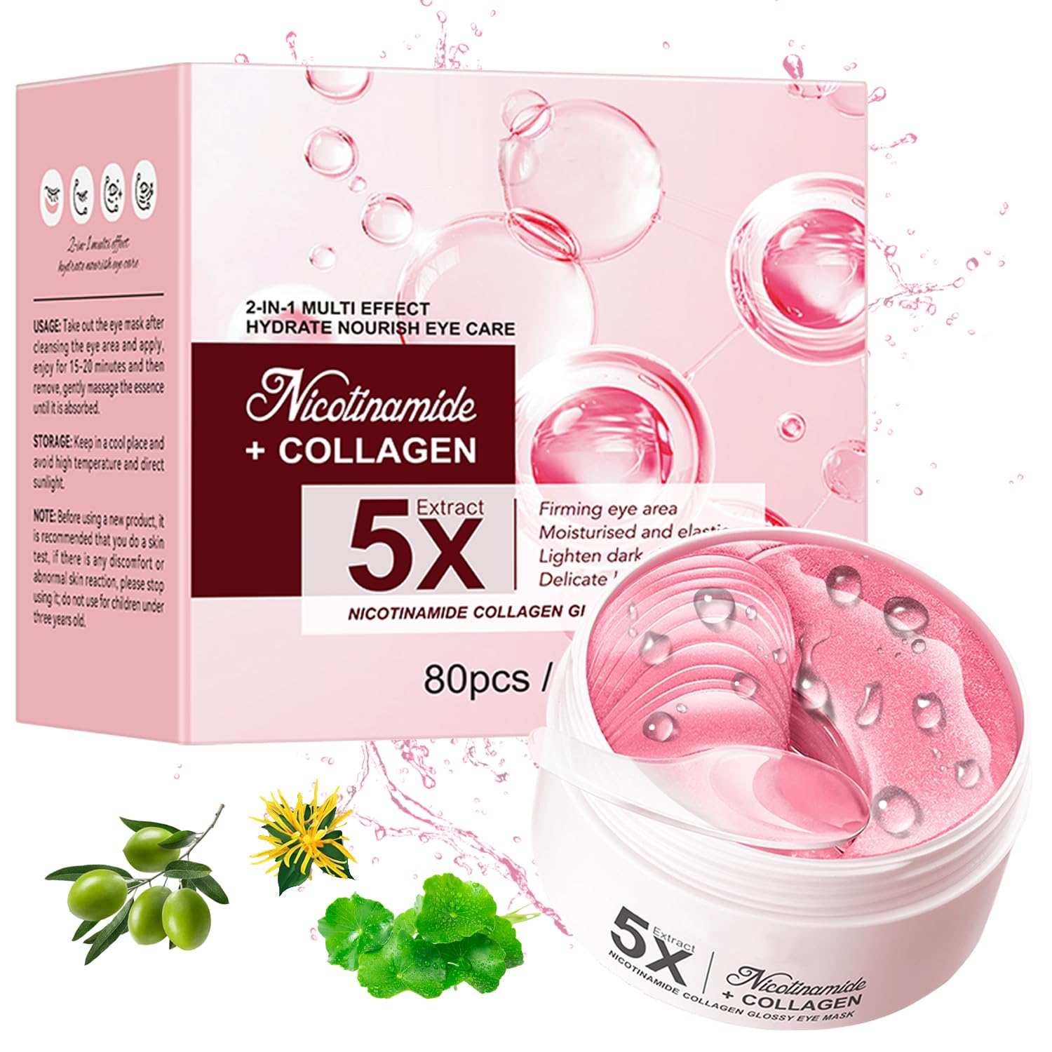 Mascarilla de Ojos Nicotinamida & Colágeno (Glossy)