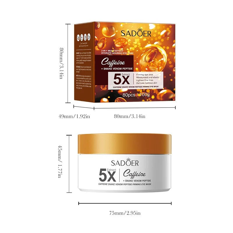 Mascarilla de Ojos Cafeína & Péptido (Reafirmante)
