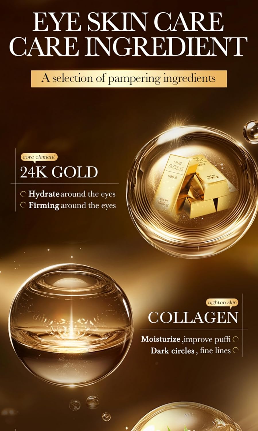 Mascarilla de Ojos 24K Gold · Colágeno